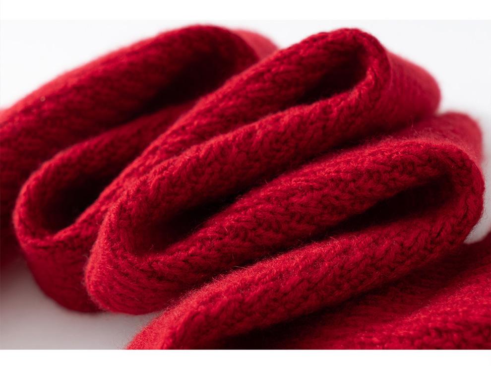 Korean Style 100% Pure Cashmere Scarf - Unisex, Warm & Versatile for Autumn/Winter