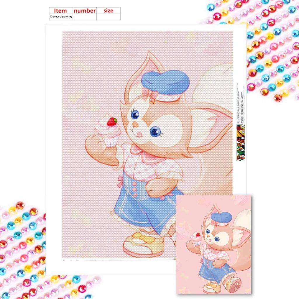 DIY Diamond Painting Cute Little Bear Cross Stitch Kit Mosaic Art Diamond Painting Full Circle Diamond Home Decoration