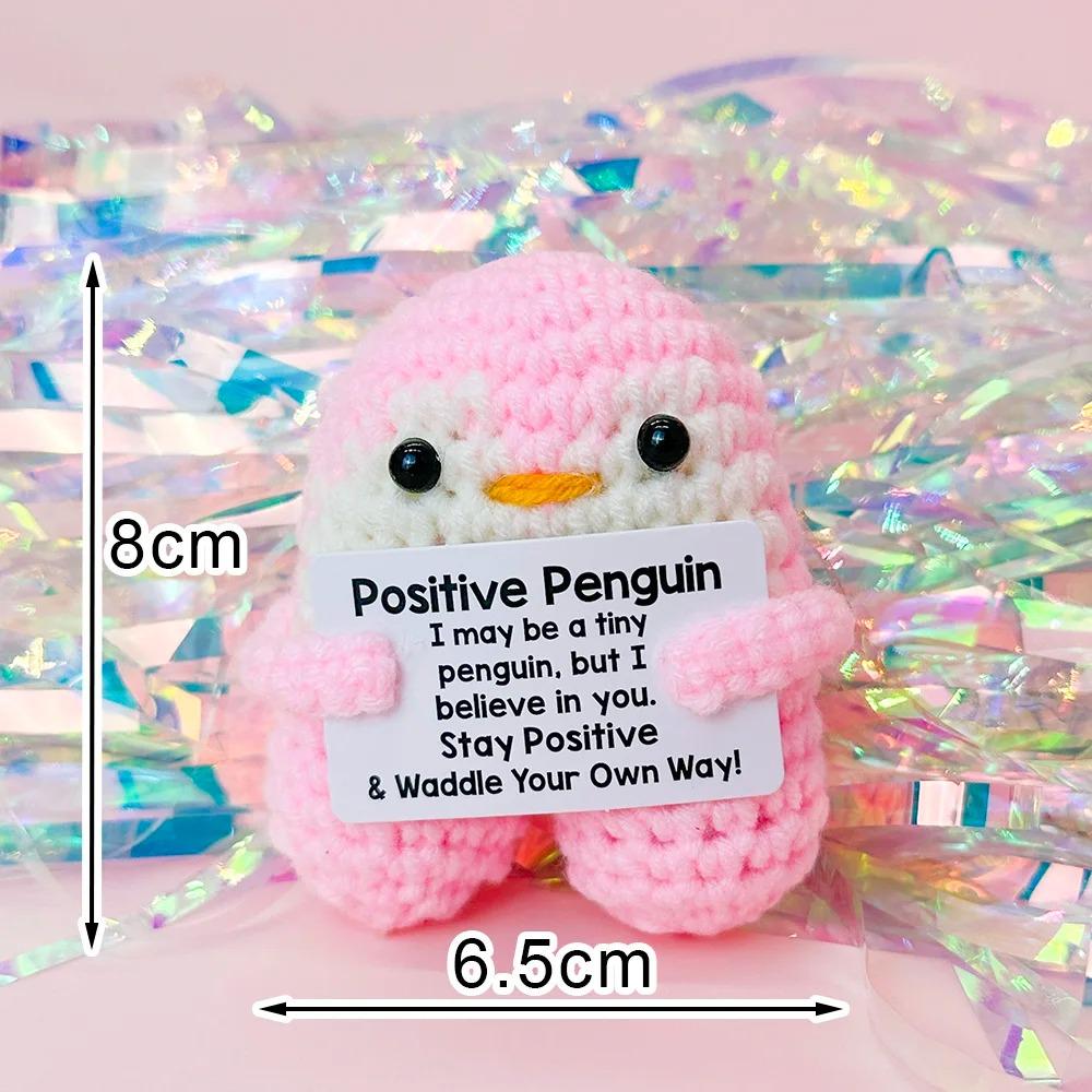Bambola all'uncinetto Energia Positiva Tasca Abbraccio Fatto a Mano Maglia Peluche Patata Pianta Avocado Ape Tartaruga Anatra Divertente Regalo di Supporto Emotivo
