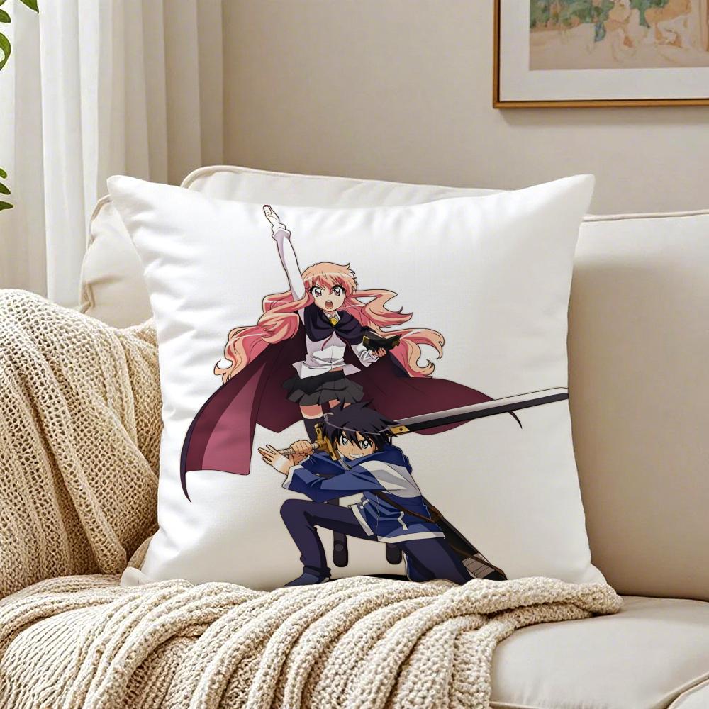 Comedy Anime Z-Zero No T-Tsukaimas Cushion Cover Linen Pillowcase Soft For Sofa Bed Home Room Decor