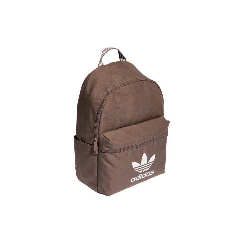 Adidas Recycled Polyester Plain Weave Fabric Backpack Regular Unisex Earth Tone Adidas IS4360