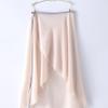 Elegant Women's Half-Skirt: Solid Color, Ballet-Inspired, Asymmetric Hem, Perfect for Dance.