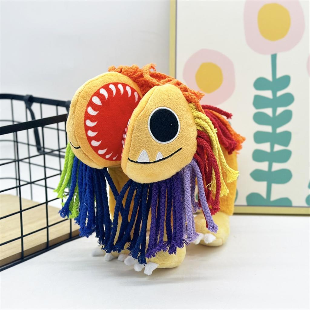 25 Cm JON Soft Plush Nightmare Small Animal Doll, Colorful Lion Smiling Face, Sofa Decoration Pillow for the Living Room, Birthday Gift