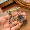 Embedded Sun Moon Earrings Versatile Stud Earring Aesthetics Ear Jewelry  Mom