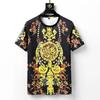 Men's and Women's Summer T-shirts 3D Printed Baroque Royal Luxury Small Floral Round Neck Short Sleeve Loose Oversized Nice Top