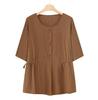 Extra Wide Plus Size Women's Summer Two-Piece Outfit: Loose Fit Clothing for Middle-Aged and Elderly