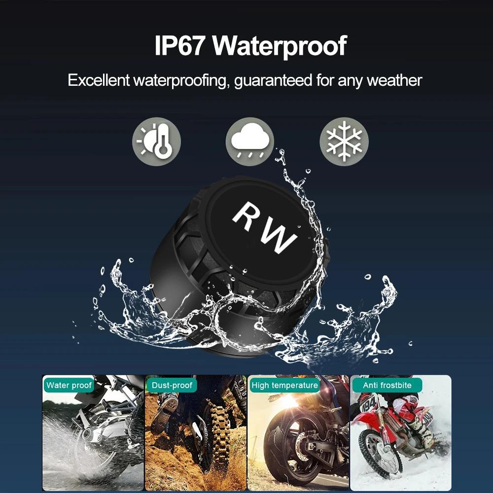 Motorsykkel Bluetooth-kompatibel dekktrykkovervåkingssystem TPMS Dekktrykksensorer Ekstern sensor Android/IOS Bil TMPS