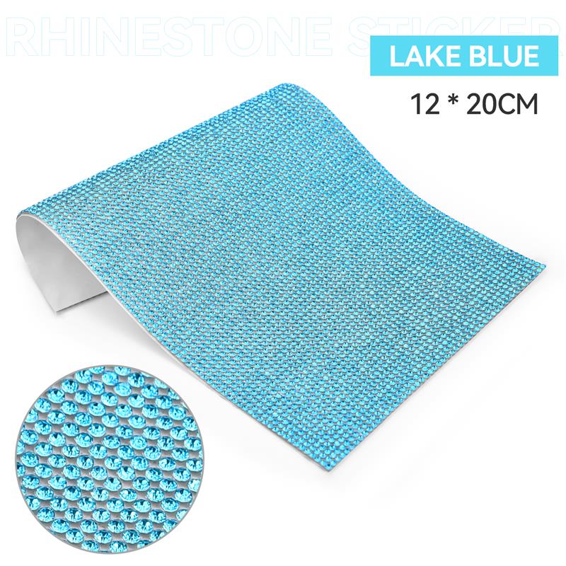 Self Adhesive Rhinestone Sticker Tape DIY Decoration 12x20cm Diamond Sticker For Arts Crafts DIY Car Phone Clothes Decoration