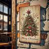 Pcs Vintage Christmas  Metal Tin Signs Retro Iron Wall Art Plaques with Festive Quotes Rustic Decor for Living Room
