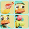 Cute Duck Bathtub Toys For Toddlers 1-4 Years Old With Rotating Water Wheels Bathroom Power Suction Water Kids Shower Bath
