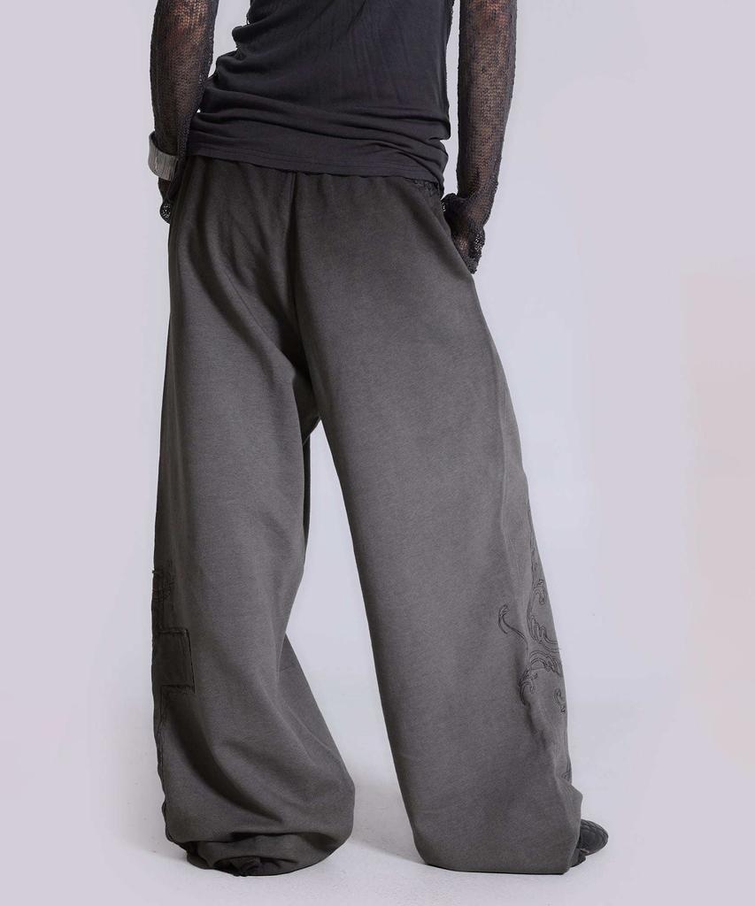 Jeidideuleondeon (U) Faithless Applique Monster Jogger Charcoal