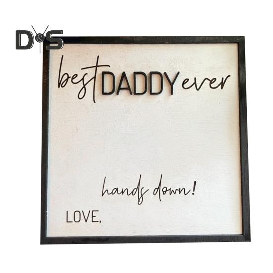 

Подарок-отпечаток руки для папы, лучшего папы на свете, деревянная табличка на стол, отец и дети, знак для папы, папы, дедушки от дочери, сына, ко Дню отца C
