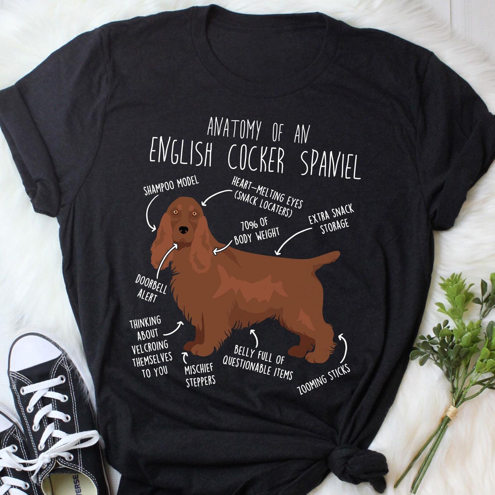 English Cocker Spaniel Shirt, , , Cute Liver Cocker Spaniel T-shirt, Funny Dog Lover Gift, Pet Tee, Dog Mom, Dog Dad 130
