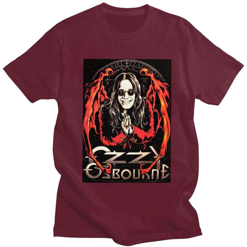 Custom Classic Heavy Metal Rock Ozzy Osbourne T Shirt Men ShortSleeve Tshirts Casual Tee Pure Cotton Oversized Tshirts Gift