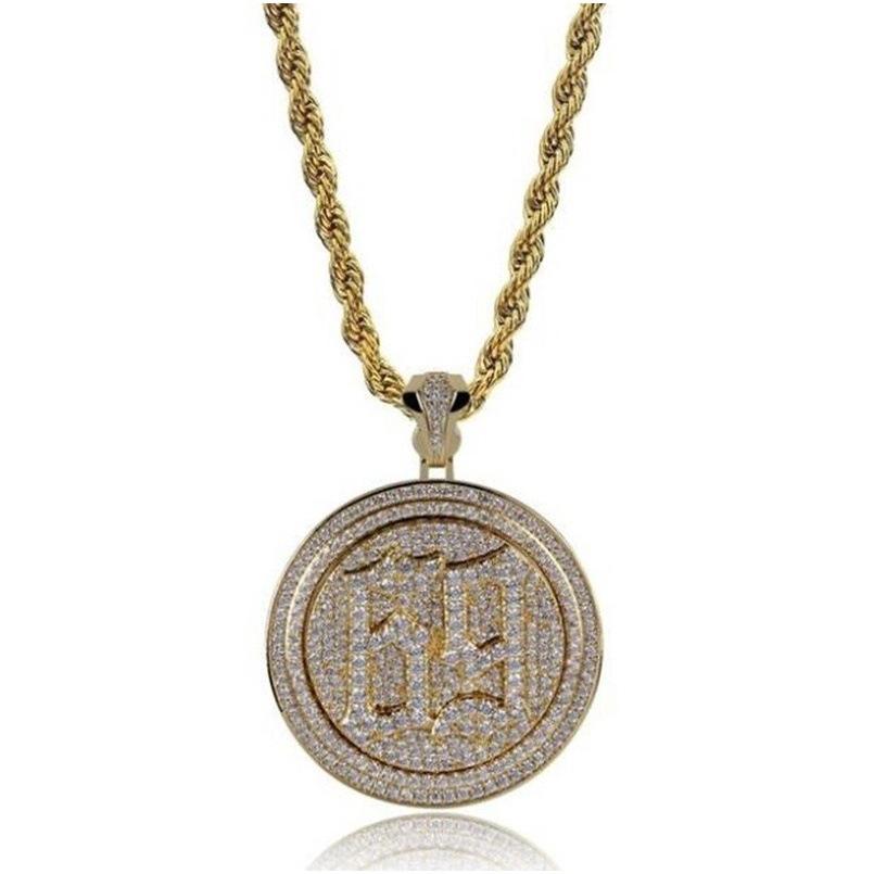New Hip Hop Fashion 69 Round Brand Pendant Jewelry Necklace Punk Jewelry