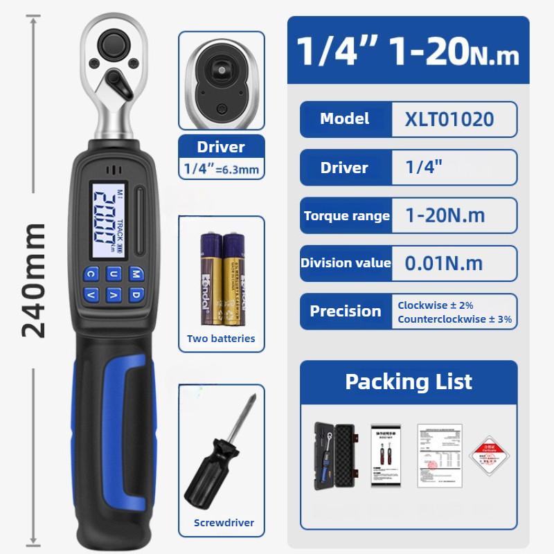 Portable Digital Display Torque Wrench High Precision Electronic Spanner Adjustable Automobile Repair Power Tool