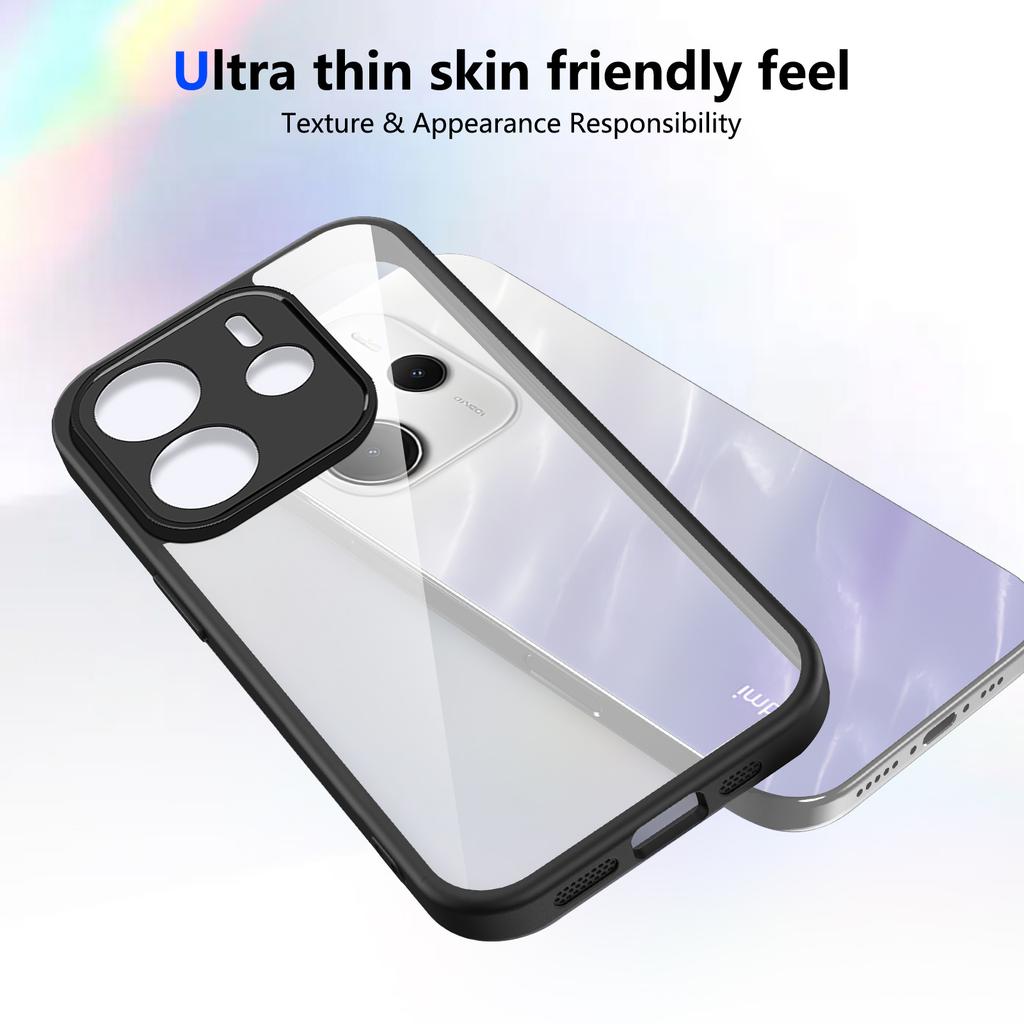Skirta Xiaomi Redmi Note 14 4G dėklas Redmi Note 14 5G telefono dėklas note14 Dangtelis Oro pagalvėlė Silikoninis buferis Skaidrus matinis galinis dangtelis Kietas