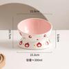 Creative Ceramic Drinking Water Food Tall Footed Bowls, Anti Overturning Neck Protection, Large Caliber, Cat Bowl, Supplies, 1Pc