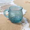 Cute Sea Stlyle 3D Wave Grain Glass Mug Coffee Milk Juice Glass Cup Heat-resistant  BorosSunset Mug desktop decoration Glass Cup