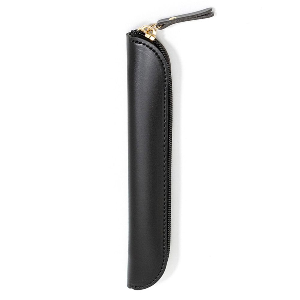 

Solid Color Pen Bag PU Leather Pen Pouch Durable Pen Protective Bag Students чёрный