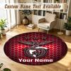 Round Rug Custom NameBenfica Pattern Non Slip Carpet Home Floor Decor