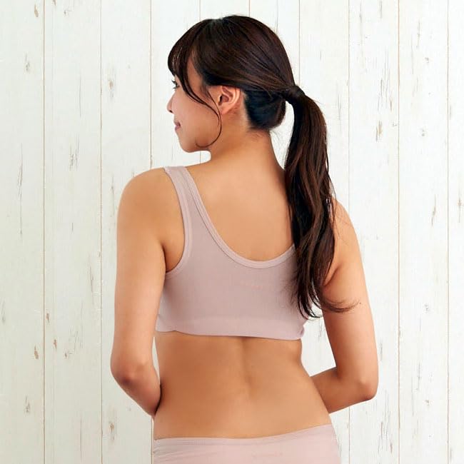 VENEX Recovery Wear Made in Japan Night Bra Gathering Bra with Pads Smoky Pink L 8781 Non-Wired Women's