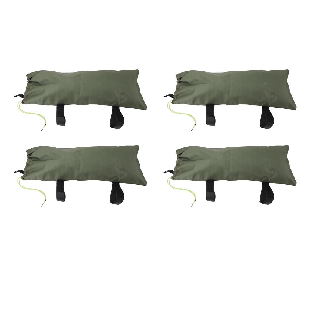 4pcs Flood Water Barrier Sand Bags Thickened Flood Prevention Sandbags for Flood Control 600D Oxford Cloth Canvas Green