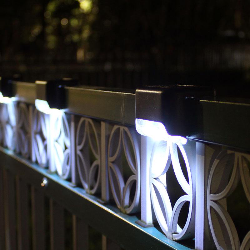 Waterproof Outdoor LED Solar Stair and Railing Lights for Steps, Walls, Fences, and Courtyards