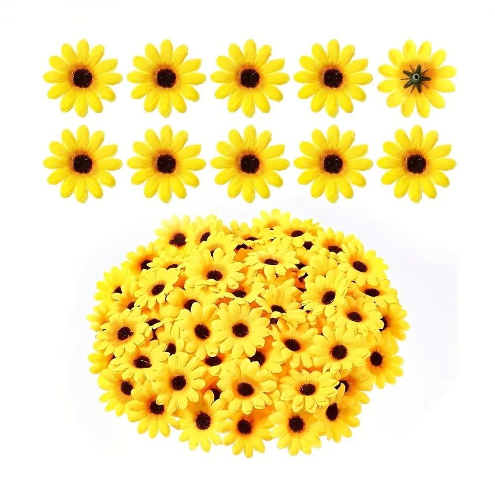 Artificial Sunflowers- Realistic Fabric Mini Fake Flowers For DIY Wreaths,Wedding,Home Decor,Mother’s Day,Easter,Valentine’s Day