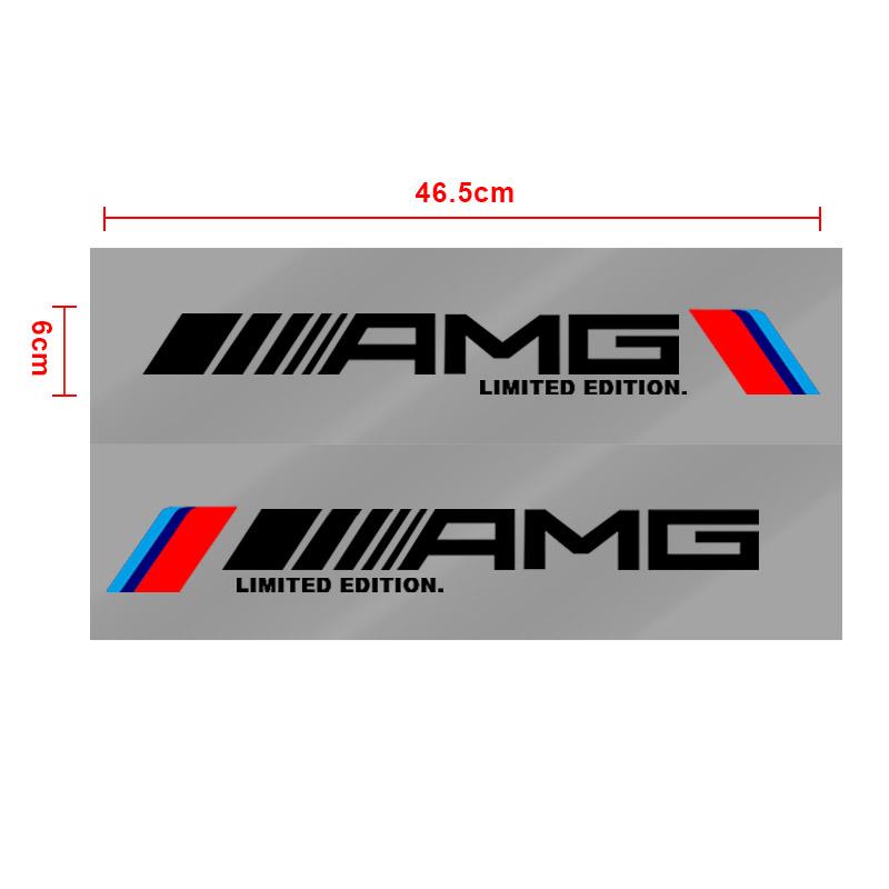 2pcs Car Side Door Sticker Badge Decal Decoration Emblem For Mercedes-Benz AMG C200 C300 A B C E GLA CLA GLK GL ML GLE W204 W205 W203 W211 W212 W213