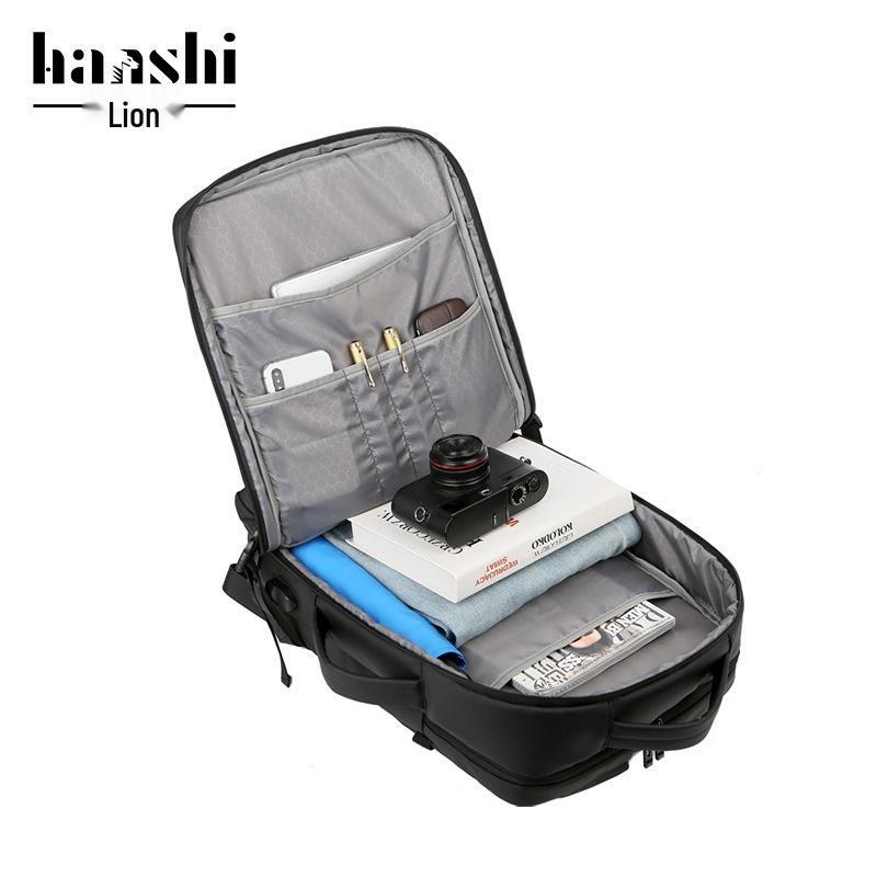 Men's Business Travel Backpack - High-End, Large-Capacity, Waterproof, Fashionable Computer and Shoulder Bag.