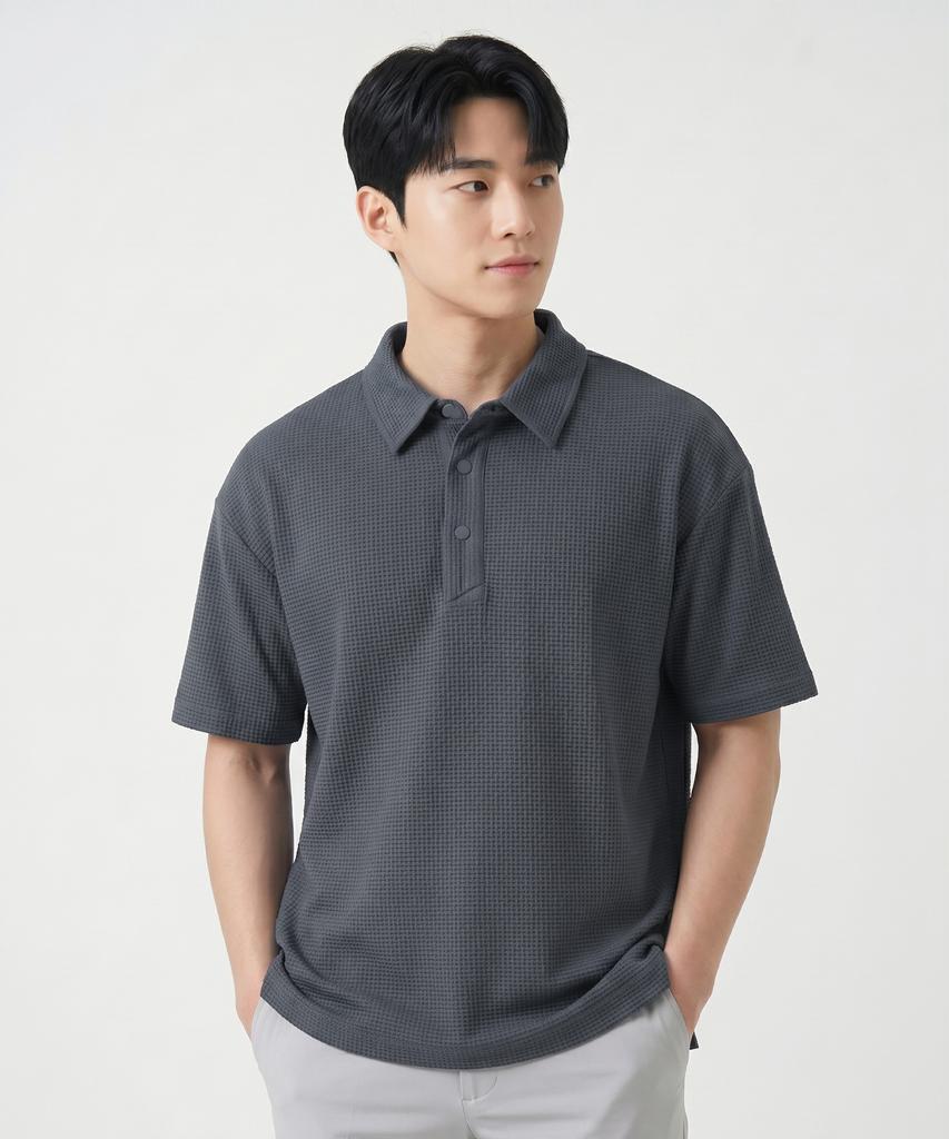 EZBUY Cooling Cushion Men'S Short Sleeve Polo Shirt 3 Colors