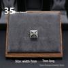 Cercei Stud Trendy Cruce Cupru Alb Argint Thai 925 cu Diamante Colorate pentru Bărbați și Femei