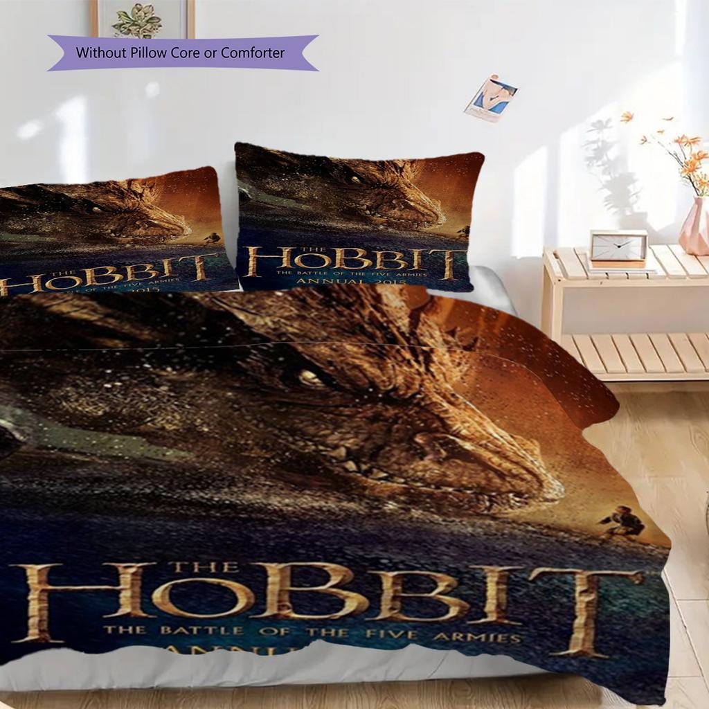Hobbit Annual Threepiece Set 1 Duvet Cover 2 Pillowcase Without Core Christmas Birthday Gift Soft And Comfortable Duvet Cover And Pillowcase