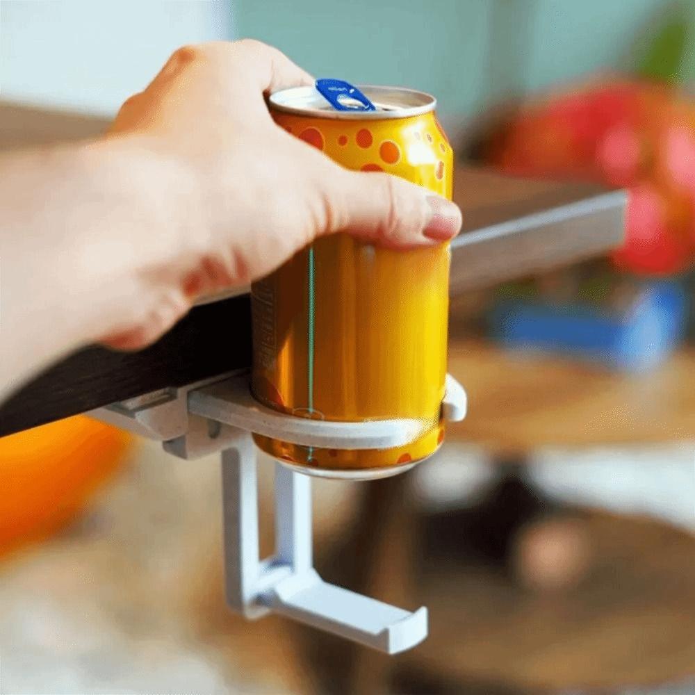 Klaue Design Ausklappbarer Getränkehalter Faltbar Ausziehbar Einziehbar Dosenklaue Multifunktionales Ablagegestell Untertisch-Becherhalter