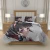 N-Nezuko K-Kamado D-Demon S-Slayer Anime Duvet Cover Set Bedding Breathable Polyester Gift for Kids Teens EU 135x200 155x220 200x200, US UK AU Sizes