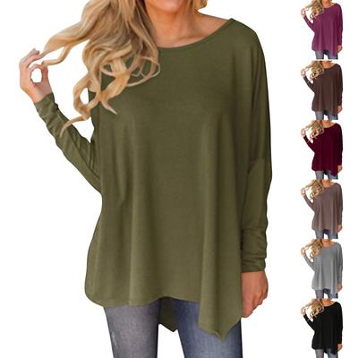 Bat-sleeved Tops For Women, Bottoming Shirts, Irregular Loose T-shirts