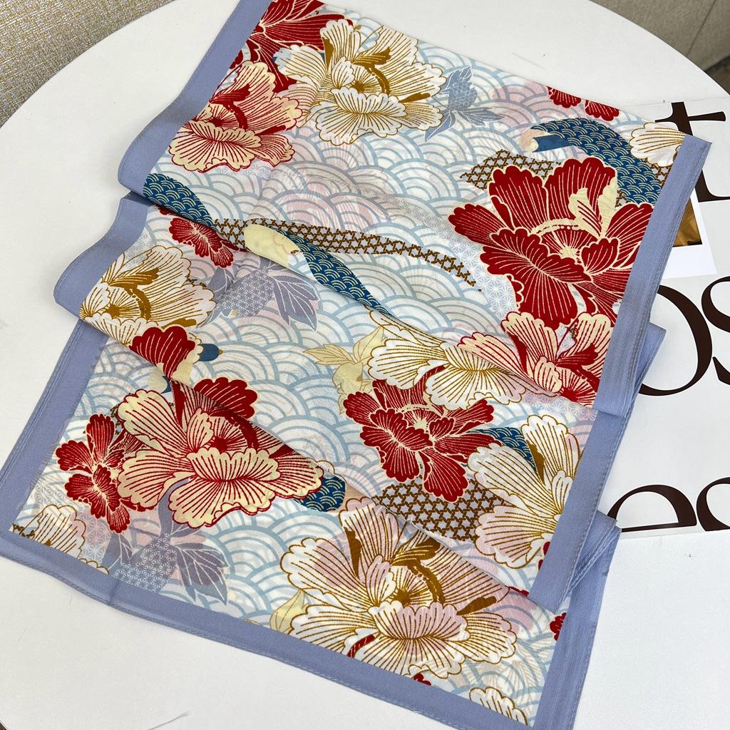 

Silk Scarf Women S Silk Mulberry Silk Spring And Autumn Summer Versatile Scarf With Mother Sunscreen Thin Shawl 140CM