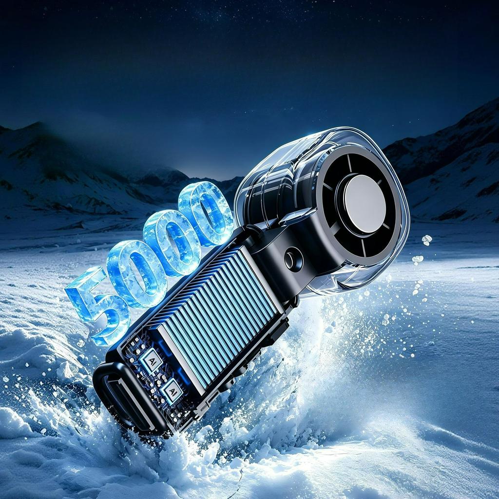 5000mAh TEC Semiconductor Cooling Mist Handheld Fan Foldable Nano Spray 199 Speeds Portable Mini Fan Outdoor Travel