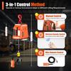 Electric Hoist Winch 1100LBS, 1500W 110V Wireless Remote Control, 3-in-1 Lift Hoist for Garage Warehouse Construction