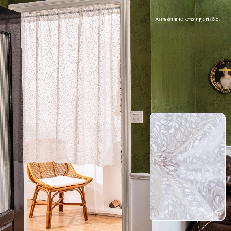 2025No-Drill Door Curtain Partition Curtain Bedroom Sheer Curtain Living Room Blocking Curtain Sheer Door Curtain
