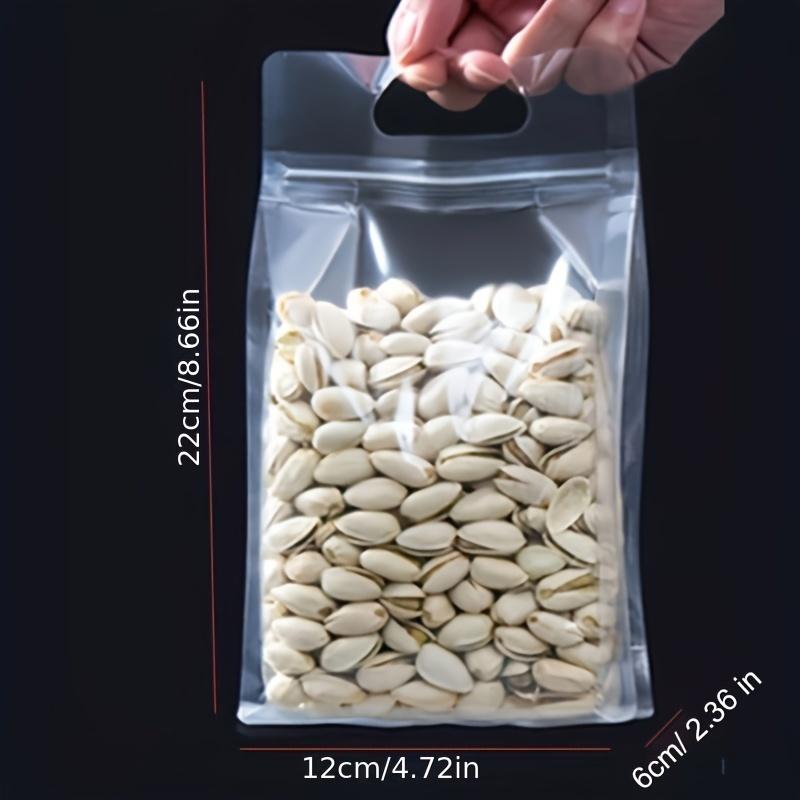 10/20pcs/Set Clear Plastic Zip Lock Handle Bag Food Nuts Candy Snack Packaging Pouches Resealable Household Sealed Bags