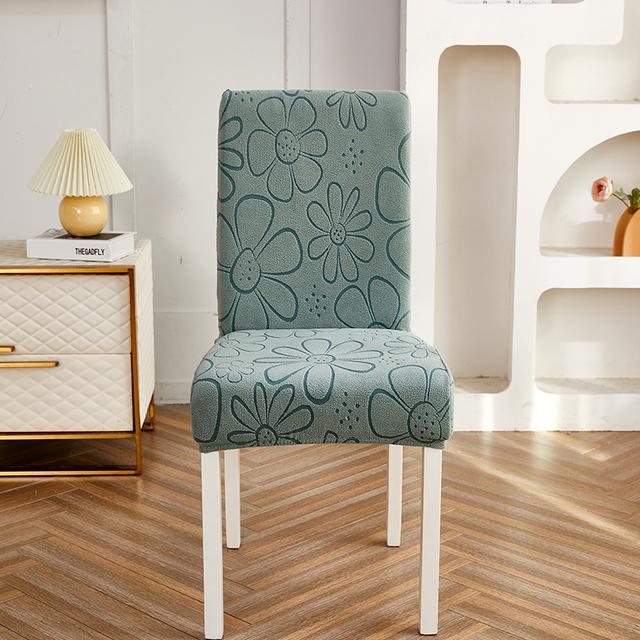 Thick Jacquard Chair Cover Spandex Stretch Slipcovers Chair Seat Covers For Kitchen Dining Room Wedding Banquet Home 1pc