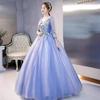 Color yarn   new student vocal host performance solo art test clothing puffy skirt long evening dress women