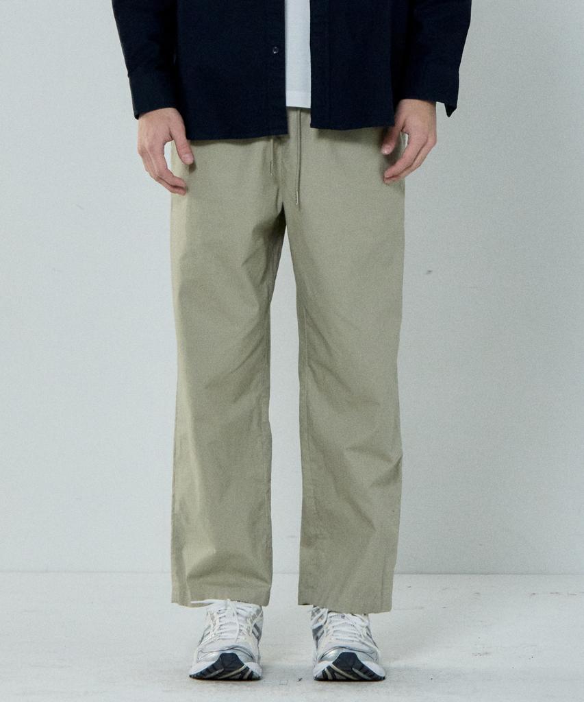 BASIC HOUSE Cotton Linen String Wide Pants Lzpt3105