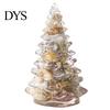 Xmas Tabletop Figurine Resin Christmas Tree Figurine, Crystal Desktop Ornament, Creative Gift Miniature Holiday Decoration for Home Office,