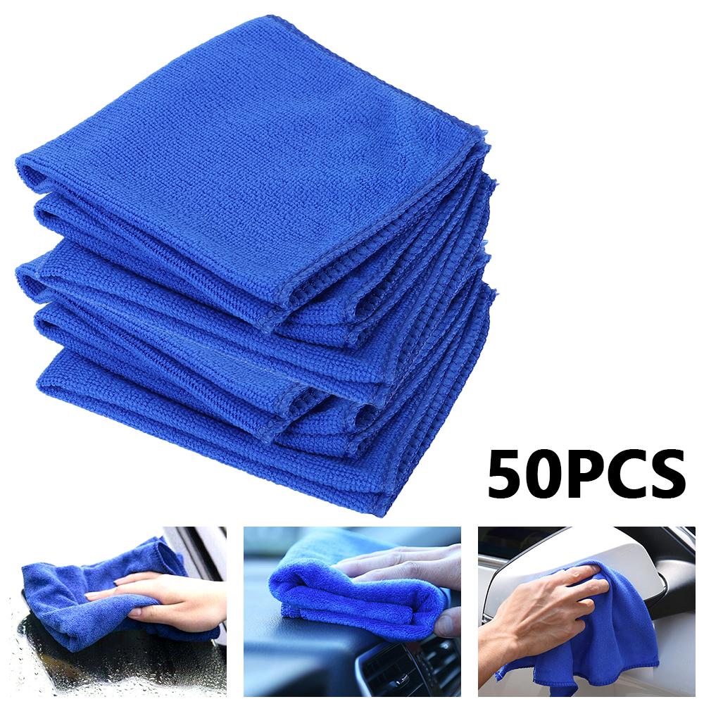 Microfiber Cleaning Cloths Lint Free Cleaning Towel Streak-Free Square Cloths Reusable Super Absorbent for Car Window Glass Wash