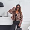 Autumn And Winter Thin Versatile Long-Sleeved Short Leopard Print Blazer For Women