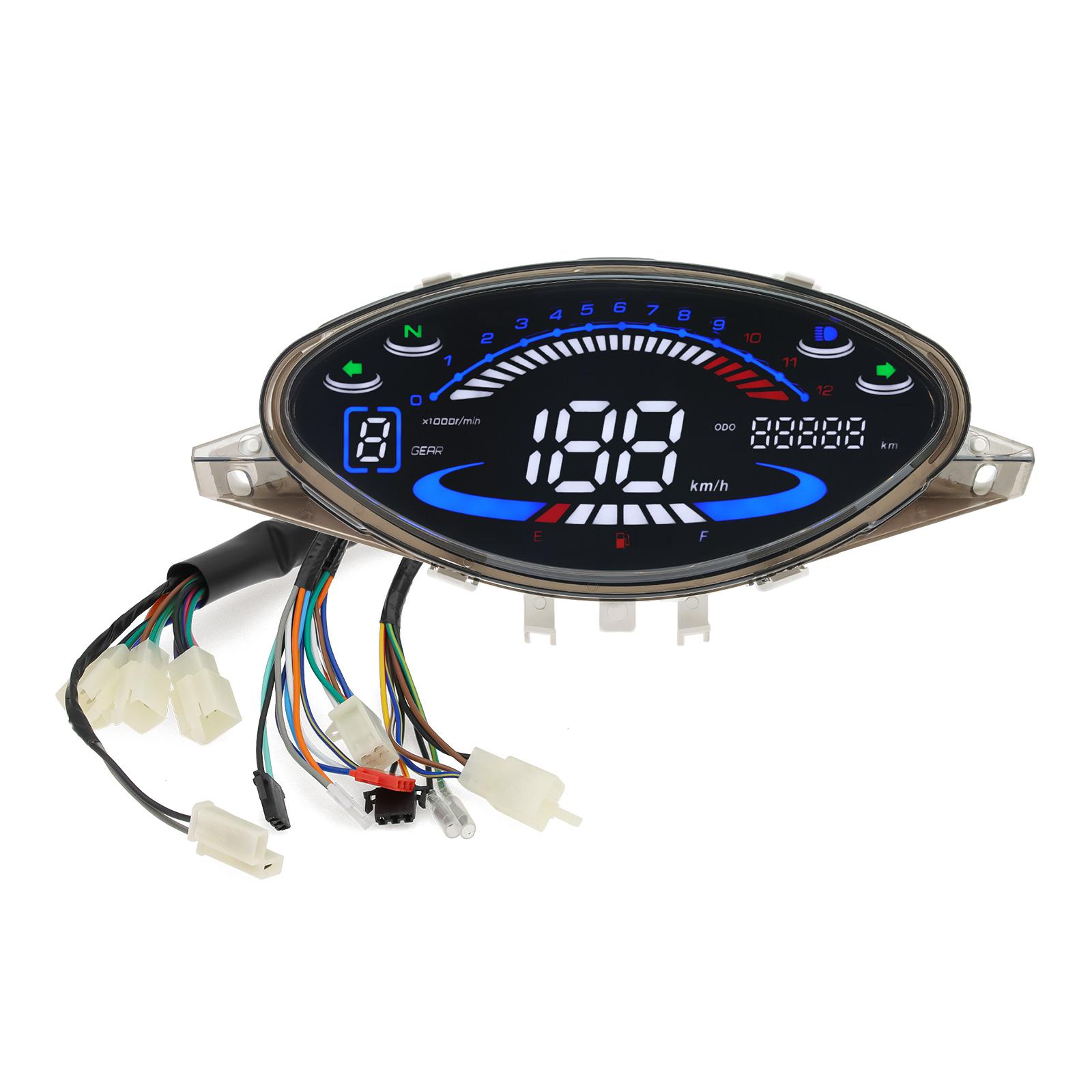 

Светодиодный цифровой спидометр км/ч, тахометр, одометр, приборная панель для Honda Biz100 Biz125 C100 Бразилия, указатель уровня топлива, мотоциклетный датчик