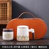Suet jade mug office cup ceramic filter with lid tea cup household tea separation water cup gift